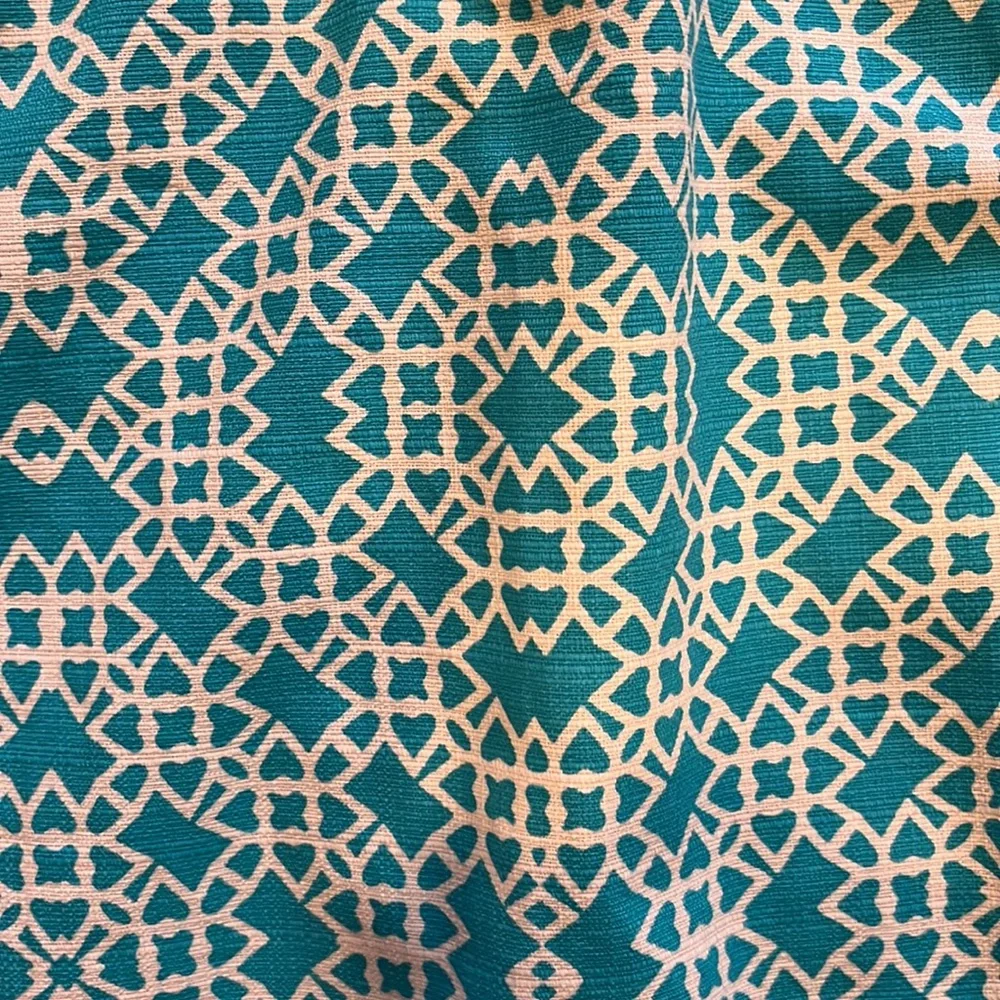 Eliza J Woman's Bright Blue and White Retro Geometric Sleeveless Dress. Sz: 6 - Picture 5 of 6